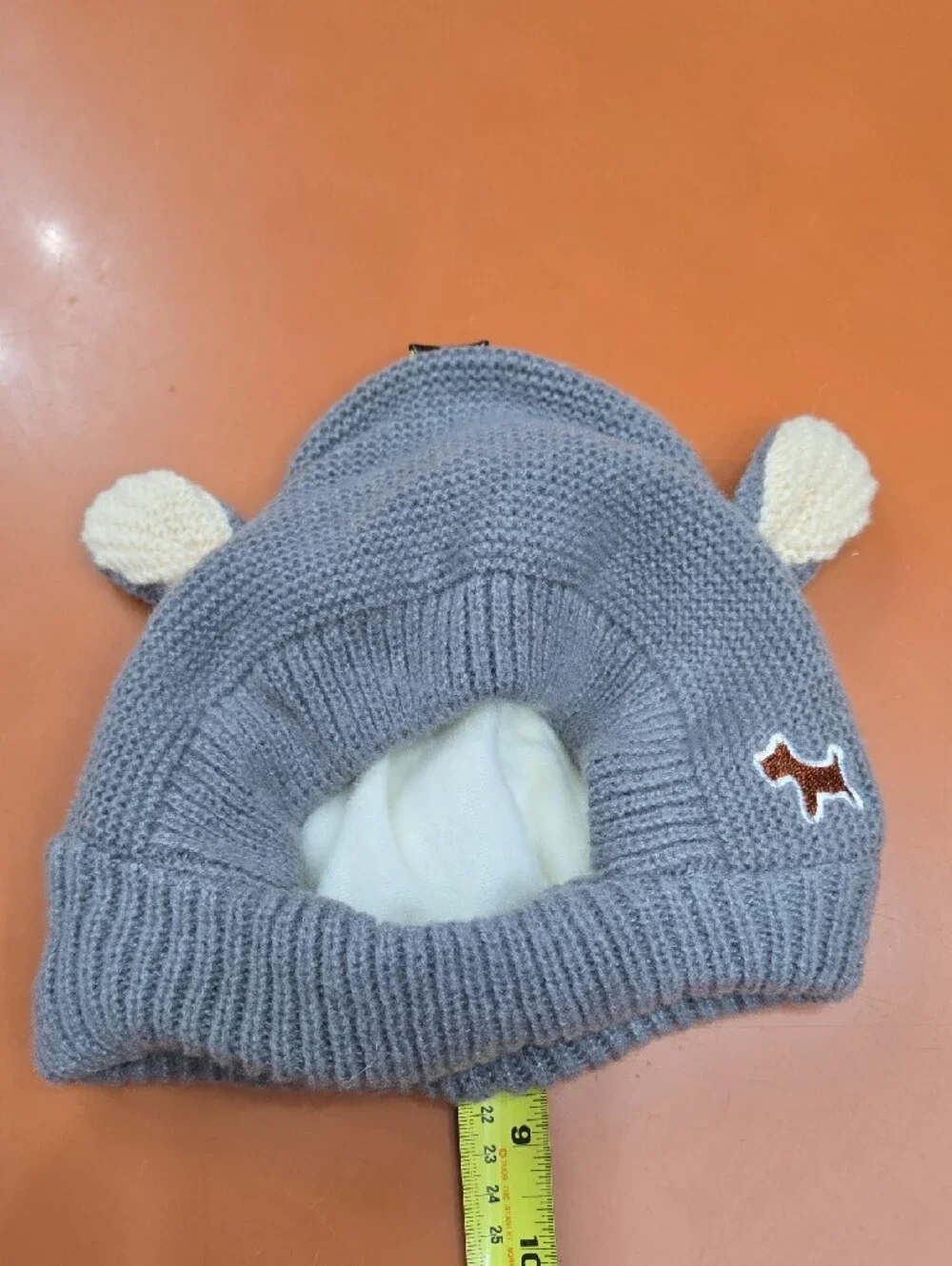 Dog's Gray Knit Winter Hat
